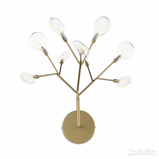 Бра настенный металлический со стеклом