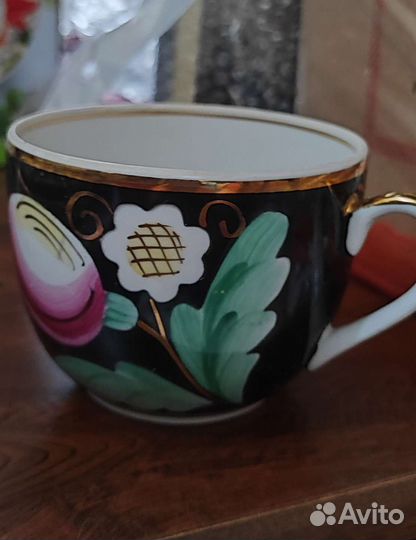 Чашка слива фарфор СССР вербилки и много посуды