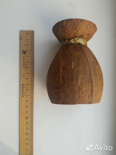 Бокал кокос.(Гвинея Бисау) +четки Гвинейский подар