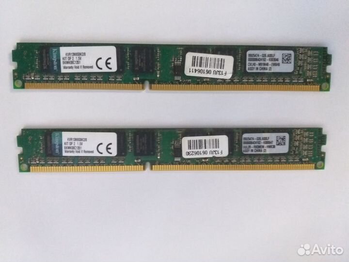 Оперативная память для пк DDR3 2 х 4 гб
