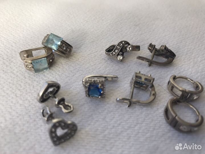 Серьги серебро