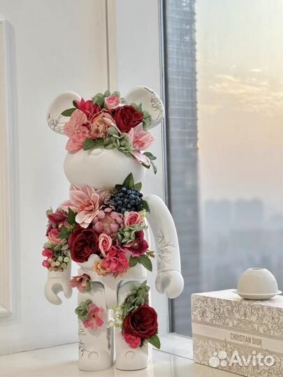 Bearbrick 70см цветы