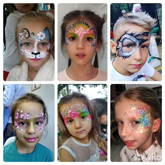 Аквагрим, блеск-тату