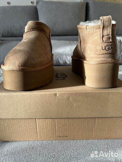 Замшевые полусапоги UGG Classic Mini Platform