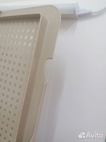 Корзина для белья Лофт violet, латте, узкая,с крыш