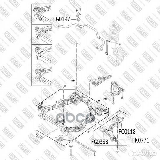 Опора шаровая Chevrolet Captiva 06 FK0771 fixar