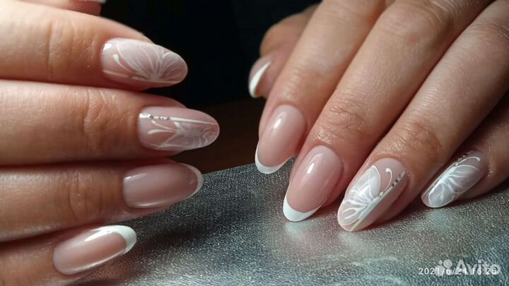 Маникюр гель лак укрепление гелем наращивание