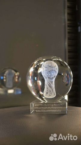 Fifa 2018 кубок-шар с лазерной гравировкой внутри