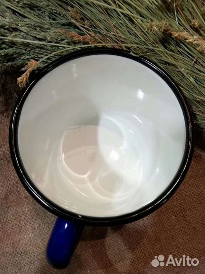 Кружка кобальт синяя эмаль СССР. Сохран