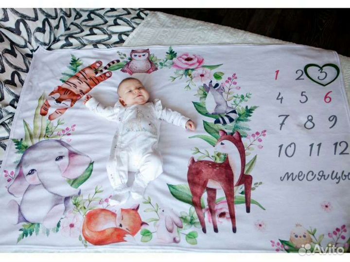 Фотоплед по месяцам для фотосессии малыша