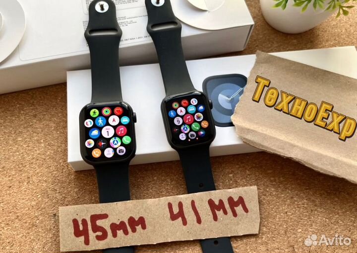 Apple watch 8/9 на 41мм (Маленькие смарт часы)