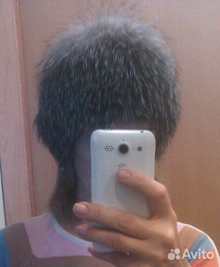 Женская меховая шапка-сноп