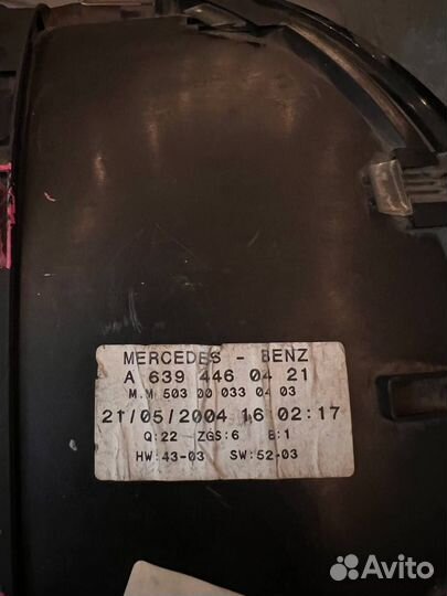 Щиток приборов mercedes benz A6394460421