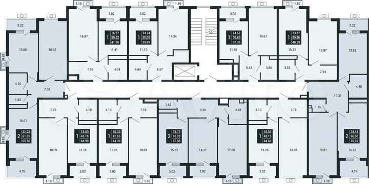1-к. квартира, 44,4 м², 4/4 эт.