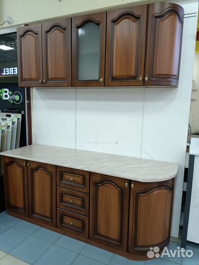 Кухня мдф Орех пекан 57 модульная 1,96 м