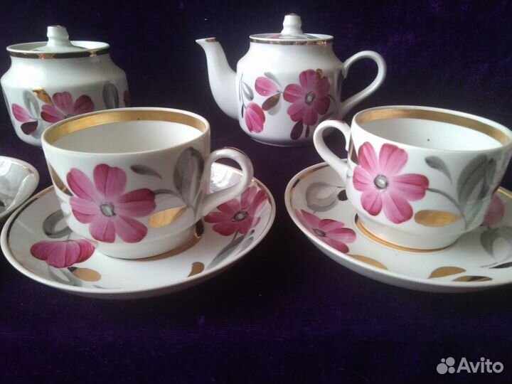 Чайный сервиз старинный Вербилки СССР