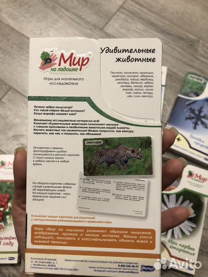 Обучающие карточки Мир на ладошке