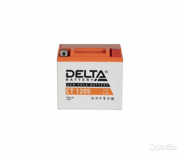 Мото аккумулятор Delta CT 1205 (12V / 5Ah / 80A)