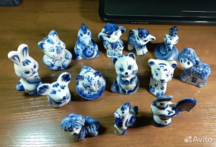 Гжель. Фигурки китайского зодиака