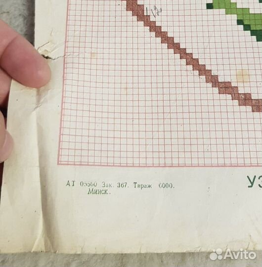 Схема для вышивки антикварная СССР