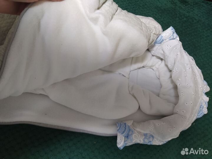 Зимний конверт в коляску на выписку