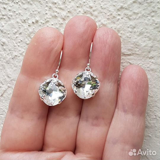 Серьги Сваровски с Бриллиантами кристаллами