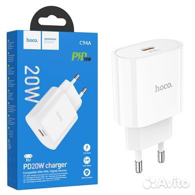Сзу блок Hoco C94A Type-C PD20W (White)