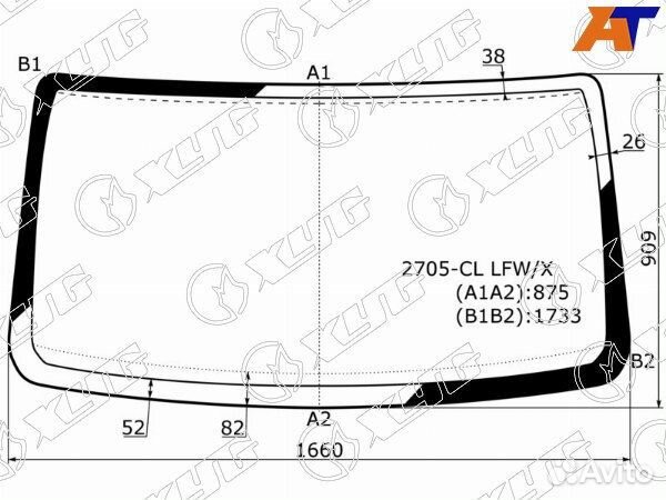 Стекло лобовое GAZ barguzin