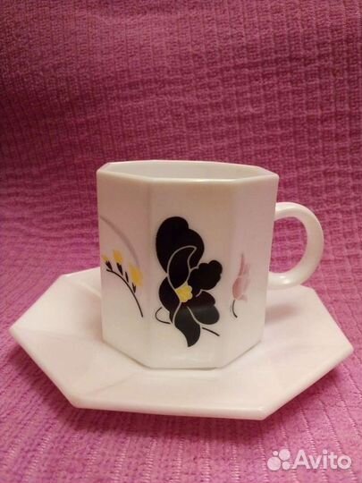 Чашка+блюдце для кофе противоударные