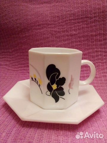 Чашка+блюдце для кофе противоударные