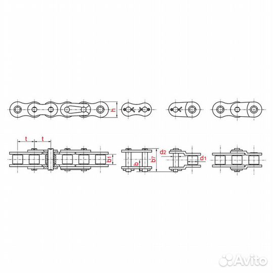 Цепь 24B-1X5MTR.PCH TEK-KOM