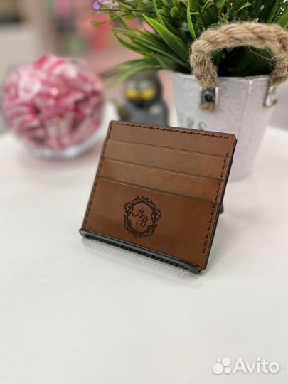 Картхолдер на 6 карт и купюры из кожи