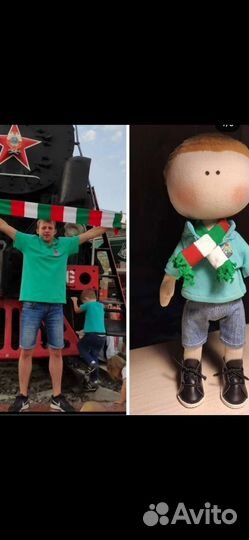 Интерьерная кукла ручной работы по фото