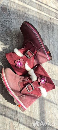 Ботинки для девочки замшевые бу