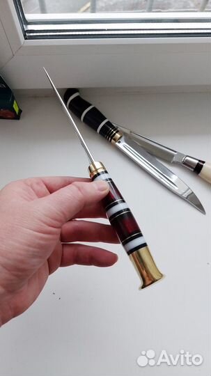 Финка жиганская финский нож на наборном оргстекле