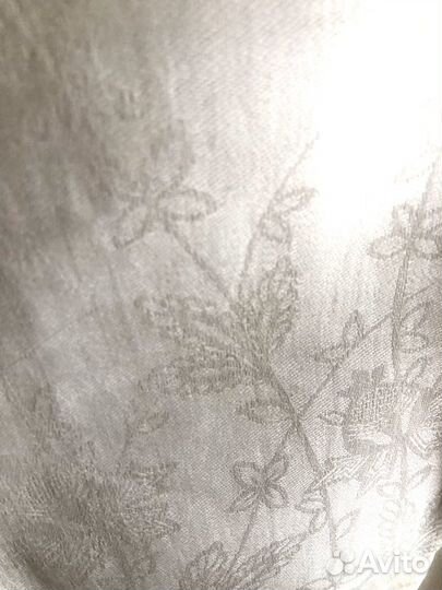 Скатерть белая жаккард банкетная СССР