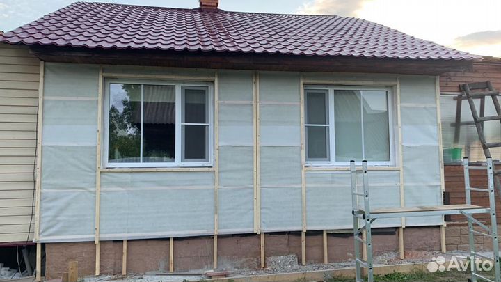 Отделка фасада дома, утепление, ремонт