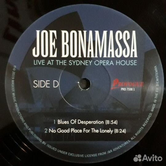 Виниловая пластинка Joe Bonamassa — live AT THE si