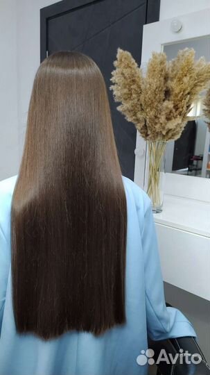 Кератиновое выпрямление волос