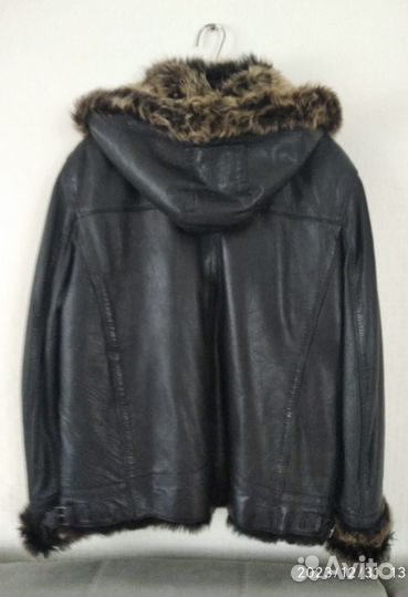 Кожаная дубленка