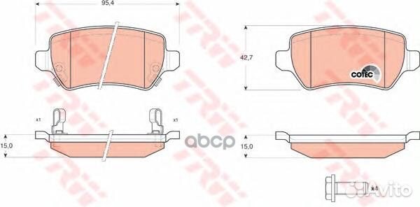 Колодки торм.зад. opel Astra G 1.2-2.2/DTI/cdti