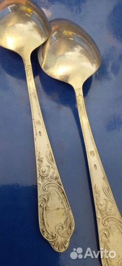 Серебряные десертные и чайные ложки 875 проба