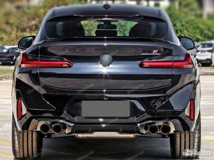 Диффузор BMW X4 G02 рестайлинг X4M черный