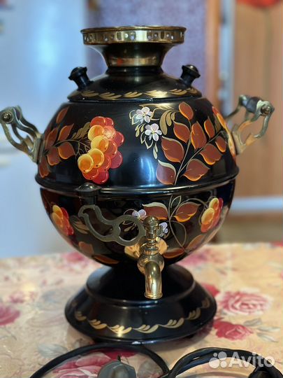 Электричский самовар хохлома