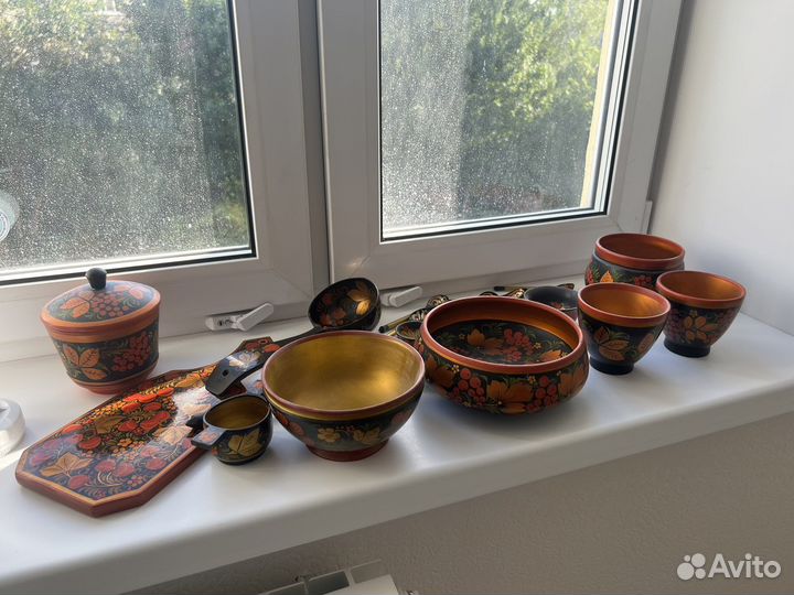 Набор хохлома посуда