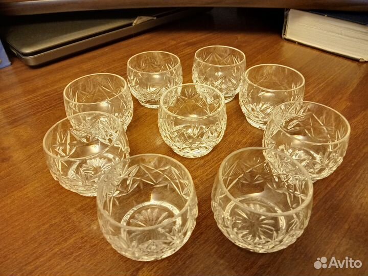 Хрустальные фужеры СССР, бокалы, рюмки, стопки