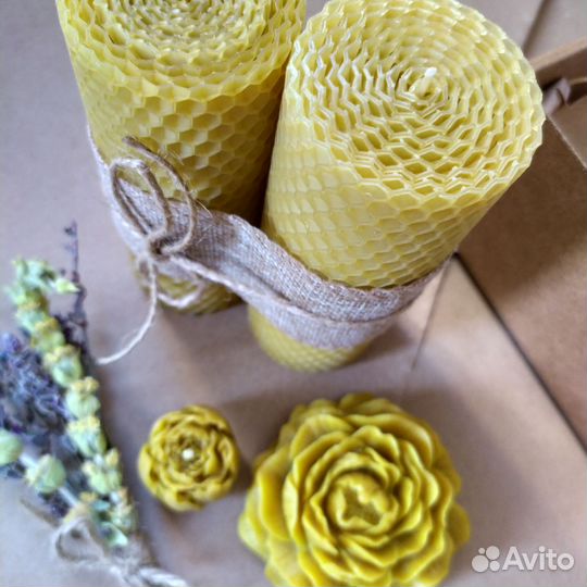 Набор медовых свечей, подарок