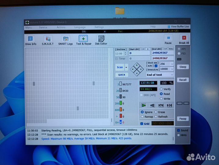 Оригинальный SSD диск M2 nvme Samsung 128gb