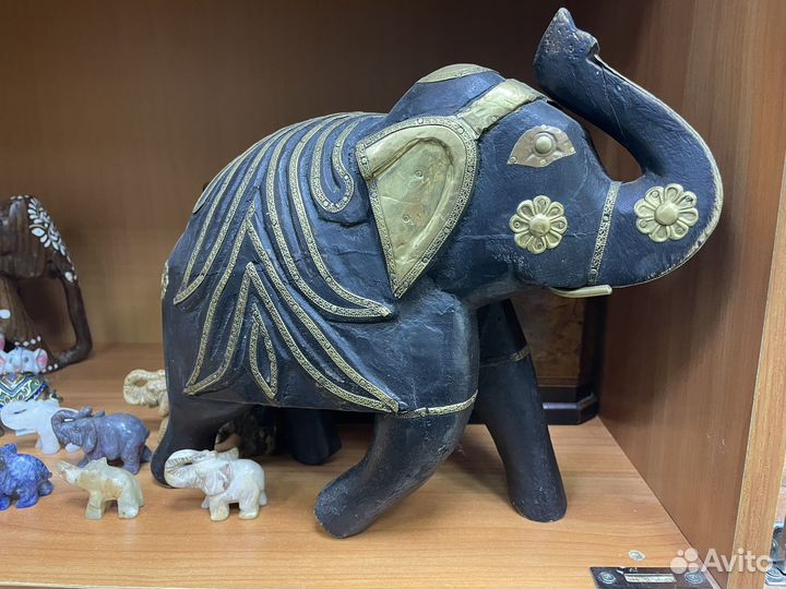 Слон из дерева, 28 см, ручная работа