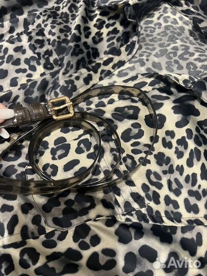 Платье рубашка леопард